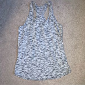 Lululemon Tank Top Racerback Grey White Heathered Size 8 Medium